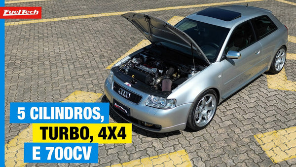 Audi S3 5 cilindros turbo com FT600 e 700cv