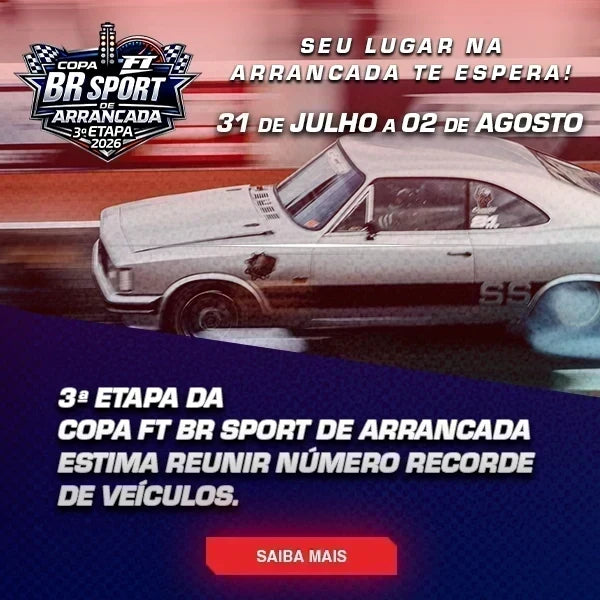 3ª etapa da Copa FT BR Sport de Arrancada estima reunir número recorde de veículos de 31 de julho a 2 de agosto