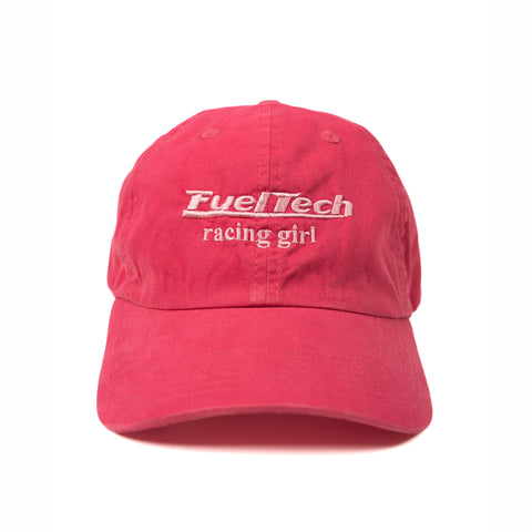Boné Pink Estonado FT — vista frontal, bordado FuelTech Racing Girl em relevo 3D