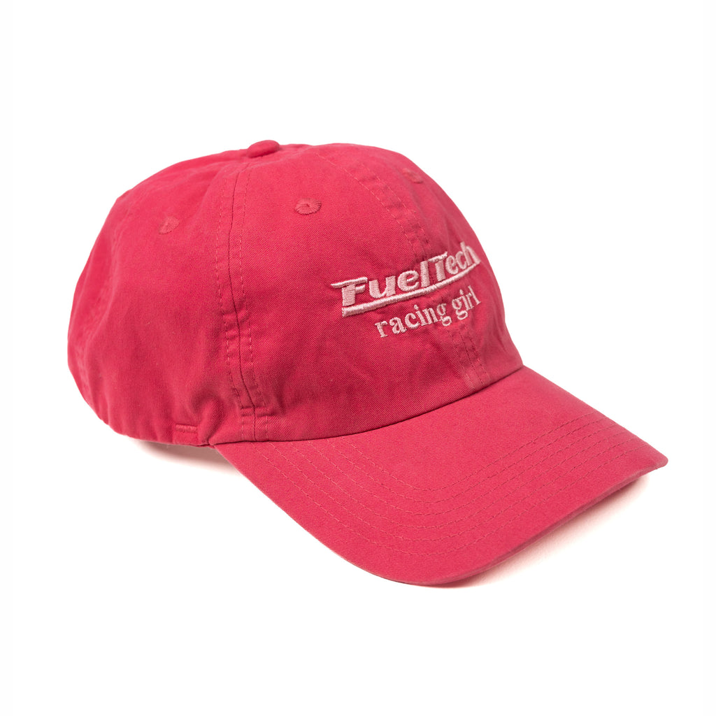 Boné Pink Estonado FT — vista lateral com aba curva