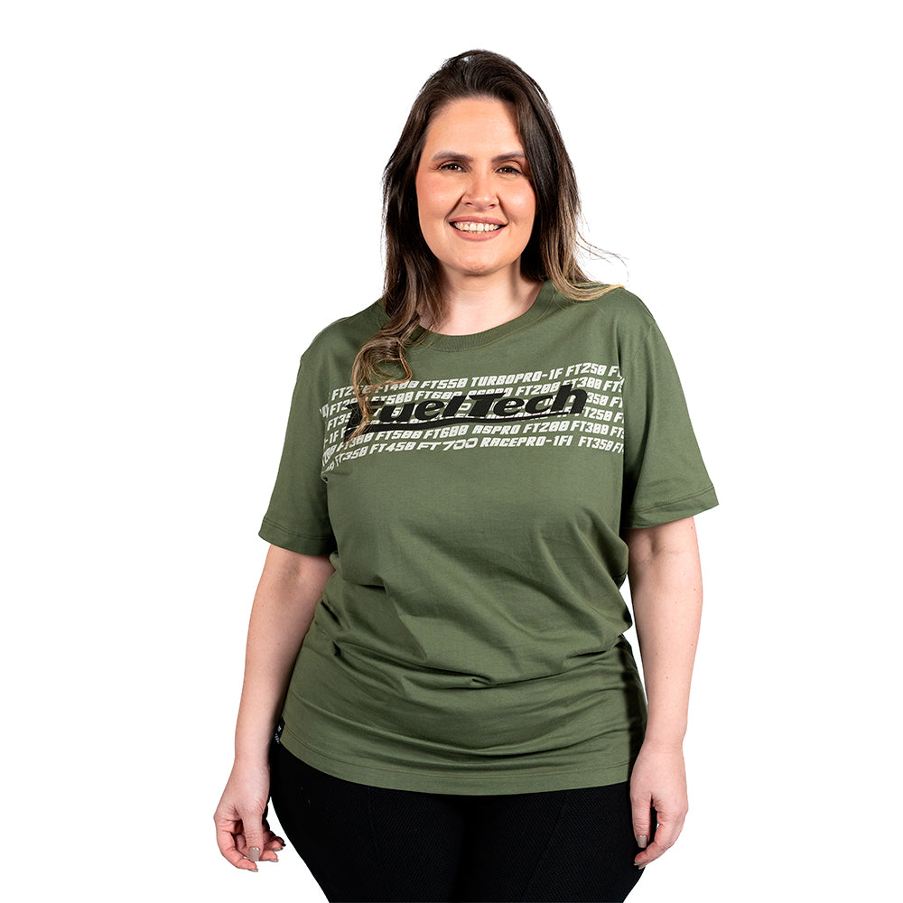 Camiseta Verde Estampada FuelTech