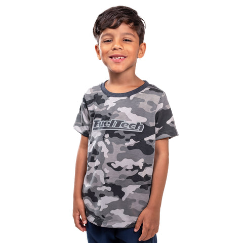 Camiseta Infantil Camuflada FT - frente modelo