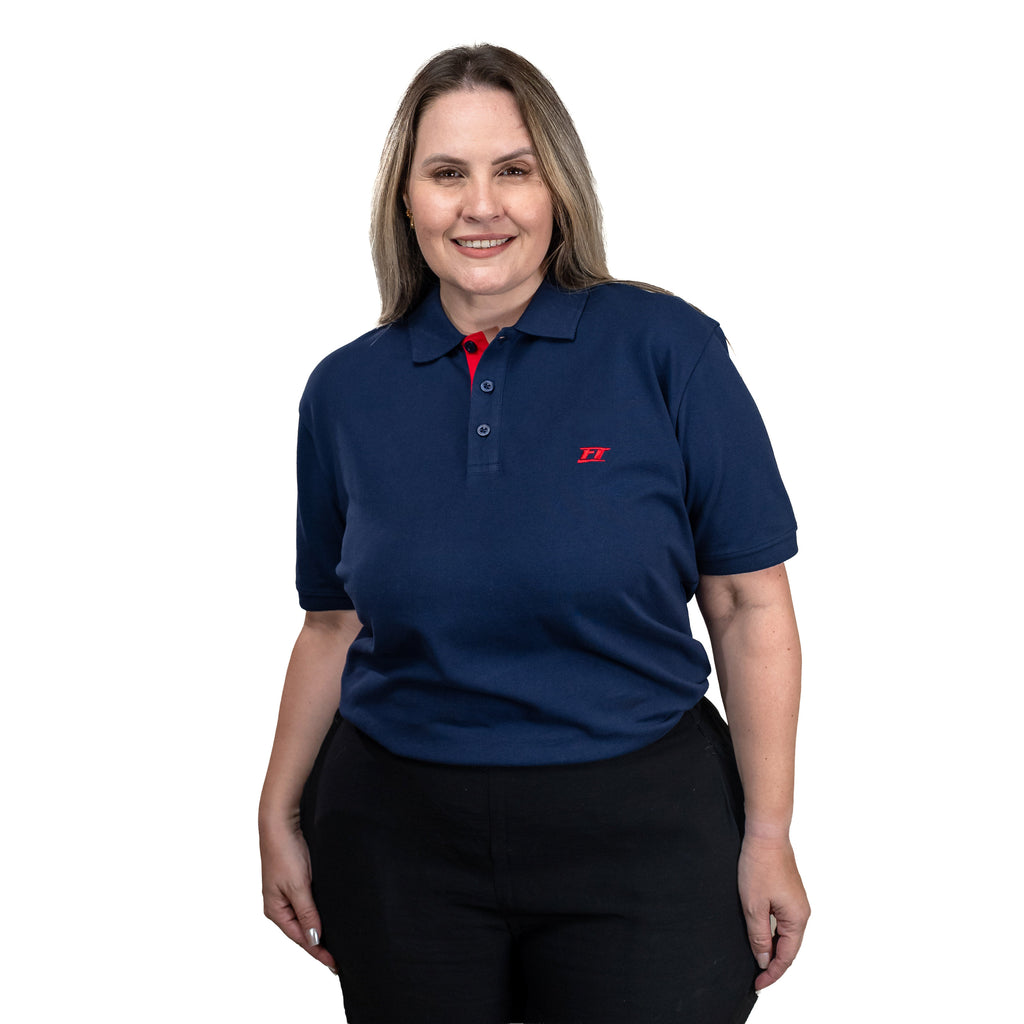 Camisa Polo Marinho FT modelo feminina
