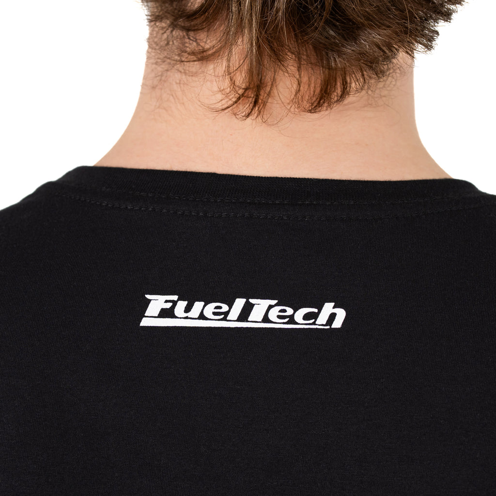 Camiseta New Gearhead FT preta - close do logo nas costas