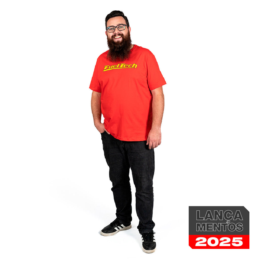 Camiseta Vermelha FT Amarelo